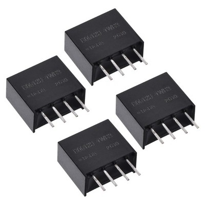 4Pcs Isolated Power Converter, B0512S-1WR3 DC-DC 5V to 12V 1W with 4 Pins