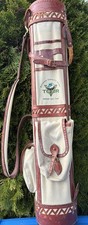 Vintage Belding Circa 1904 Stove Pipe Leather Canvas Golf Bag Rare Nike Tour
