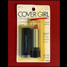 Vintage Cover Girl Lipstick 514R REALLY RED 5 Continuous Color Creme 0.13oz HTF!