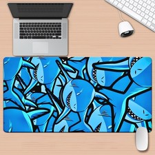 1pc a Blue Figure Design High-Definition Printed Desk Pad, a Versatile XXL Mous
