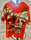 Vintage 2005 HERREN NASCAR TONY STEWART T-SHIRT AOP ORANGE LARGE