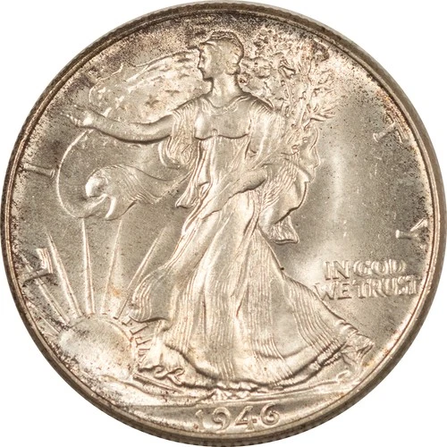 1946 WALKING LIBERTY HALF DOLLAR - FRESH, FLASHY! UNCIRCULATED, CLAIMS TO GEM!
