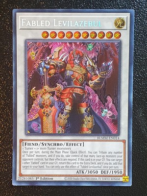 Yugioh BLMM-EN014 Fabled Levilazebul Secret Rare 1st Edition MINT 10