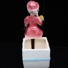 Vtg Enesco Busy Biddy Grandma Granny Planter Bicycle Wagon Vase Japan Kitsch — photo 5