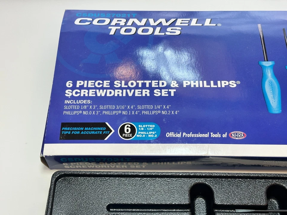 NEW Cornwell Tools USA MADE CSDUS27021T 6pc Slotted & Phillips Screwdriver Set - Image 2 of 4