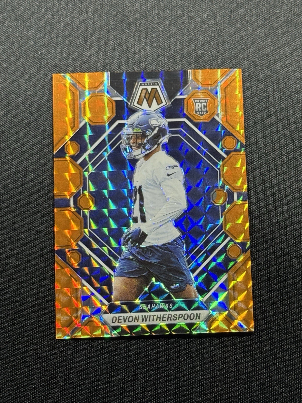 2023 Mosaic Orange Prizm Devon Witherspoon /199 RC Seattle Seahawks #313