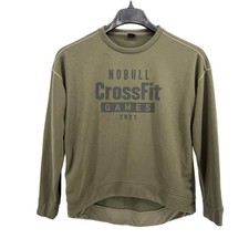 NOBULL CrossFit Games 2021 Olive Green Pullover Sweatshirt Activewear Womens XS