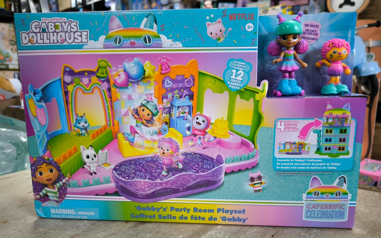 GABBY'S DOLLHOUSE GABBY'S PARTY ROOM PLAYSET ATTICO