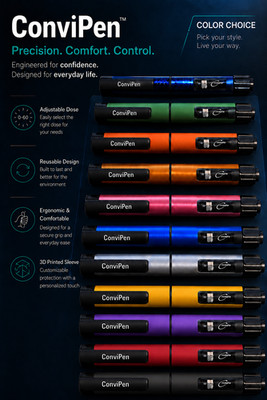 ConviPen Color Choice Edition Reusable Peptide Injection Pen   Gansulin Autopen