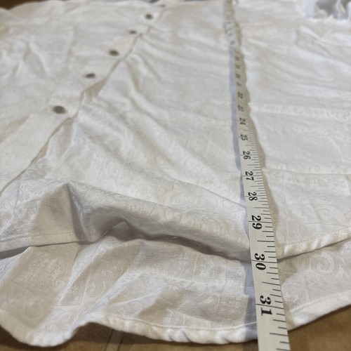 Robert Graham Shirt Men's XXL White Contrast Flip Cuff Geometric Jacquard Print - Picture 11 of 11