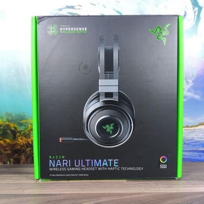 Razer Nari Ultimate Wireless Gaming Headset HyperSense THX RGB OVP Receiver
