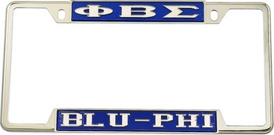 Phi Beta/&Beta; Sigma Blu-Phi License Plate Frame [Decal Visible Frame - Blue...