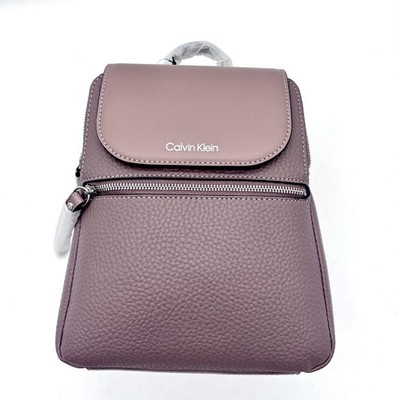 Calvin Klein Women's Elaine Bubble Lamb Novelty Key Item Flap Backpack - Garnet