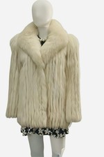 Stunning Vintage Blue Fox Fur Jacket Size Medium