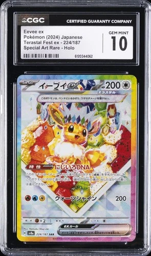2024 POKEMON JPN TERASTAL FEST EX SPECIAL ART RARE HOLO EEVEE EX CGC 10 GEM MINT