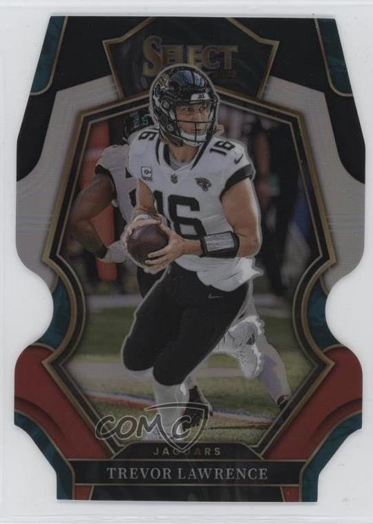 2022 Panini Select Premier Level Black & Red Prizm Die-Cut Trevor Lawrence #145