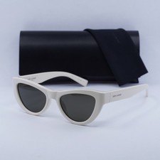 New SAINT LAURENT SL676 008 Ivory/Grey 53-19-145 Sunglasses