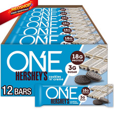 ONE Protein Bars, Hershey's Cookies 2.12 oz, 12 count box, 'n' Creme