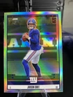 2025 Panini Select Jaxson Dart RC #14 Score Throwback Silver Prizm Giants SP