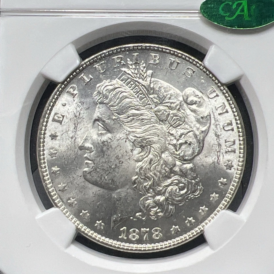1878 7TF B1 Rev $1 VAM- 84A "Dash 8 With E" Elite Clashed Morgan Dollar NGC 63 - Image 2 of 4