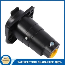 1pc 12V 7 Pin Round Trailer Plug 7 Way Socket Adapter Wiring Connector