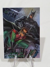 1995 Fleer Metal Batman Forever Trading Card #83 Eyes in the Night Batman/Robin