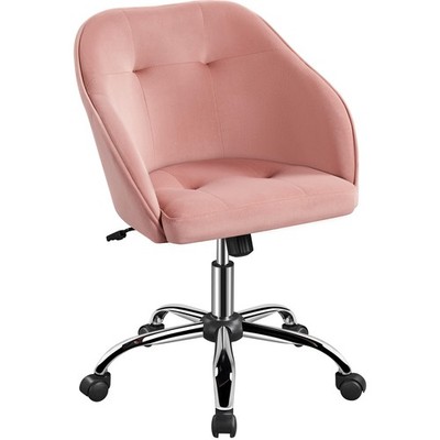 Yaheetech Pink Office Chair Small Cute 24 x 22.5 x 30-34  (L x W x H), 