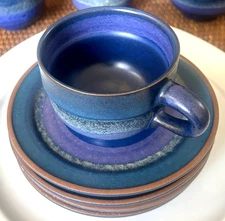 VIOLA 8 PC Set 2 Cups & 4 Saucers 1 Cream & 1 Sugar KMK Olga Nawothnig Germany