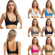 Womens Comfort Bra Shapewear Sports Stretch Comfy Crop Top Vest Support Bralette