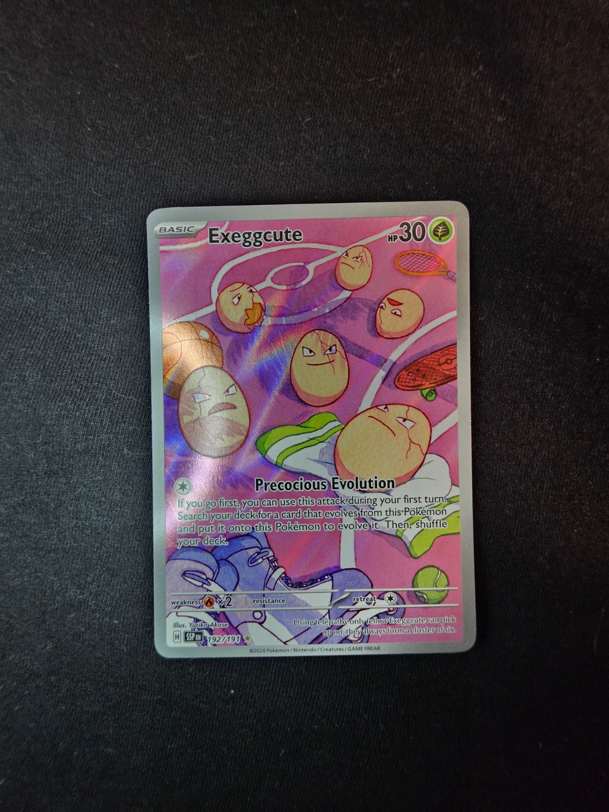 The Pokémon Company Exeggcute 192/191 Illustration Rare Holo Sv08 Surging Sparks