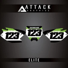 Attack Graphics Elite Number Plate Backgrounds For Kawasaki KX125 2004