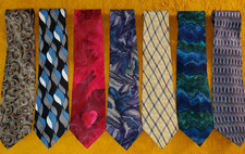 7 JERRY GARCIA / GRATEFUL DEAD batch 25  MENS TIES  59"  FULL COLOR WARDROBE