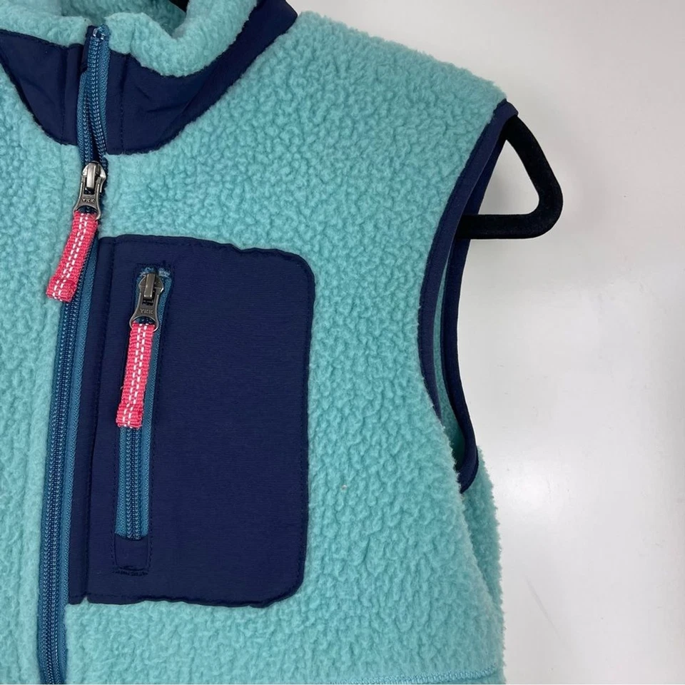 Жилет флисовый шерстяной детский Hanna Andersson без рукавов синий размер 130 США размер 8 - Изображение 4 из 4