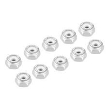 10Pcs #6-32 Hex Nylon Inserted Self-Lock Nut Fastener 304 Stainless Steel