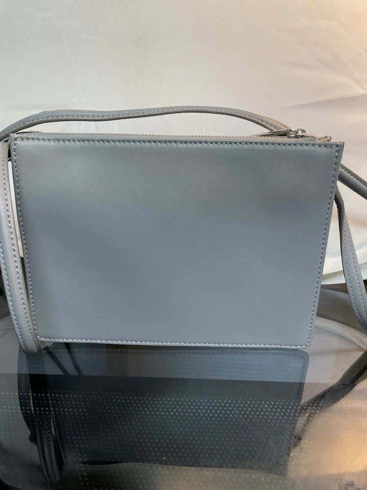 Bolsa tiracolo Talbots couro e camurça - 2 tons cinza - Imagem 4 de 4