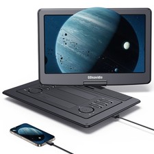 19" Portable DVD/CD Player 16" Screen Rechargeable Battery RCA USB HDMI AV OUT