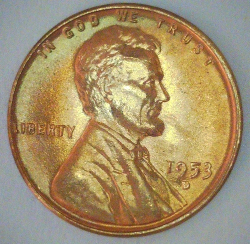 1953-D BU Red Lincoln Cent Penny RPM Error No Reserve!