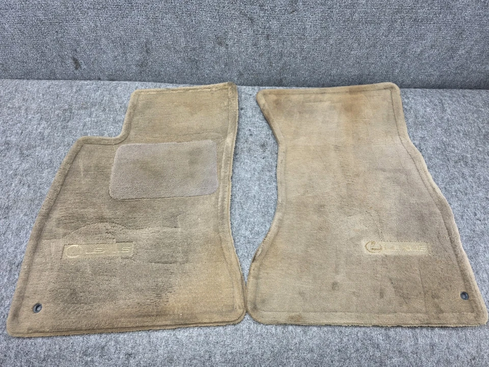 CONJUNTO DE TAPETES DE ASSOALHO LEXUS 1992-2000 SC400 SC300 OEM FRENTE ESQUERDA DIREITA CARPETE TAN - Imagem 2 de 4