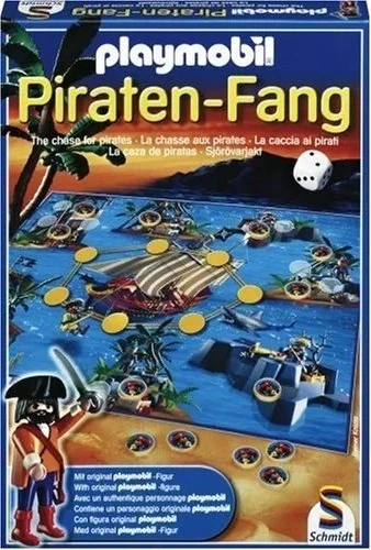Schmidt Spiele Piraten-Fang Brettspiel Kinder Familienspiel mit Playmobil Figur