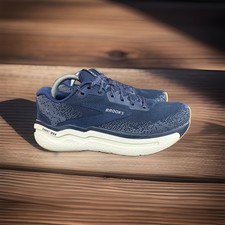 Brooks Ghost Max 2 Mens 10B Running Shoes Blue Peacoat Athletic Comfort Sneakers