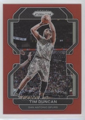 2021-22 Panini Prizm Red Prizm 92/299 Tim Duncan #268 HOF hs9