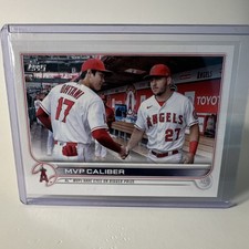 Topps 2022 Update Series MVP Caliber US115 Mike Trout Shohei Ohtani Angels