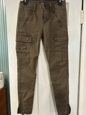 Vintage Polo Women s Pants Sz 2, Brown Cargo Zipper
