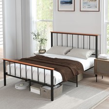 Topbuy Full/Queen Size Metal Platform Bed Frame Mattress Foundation with