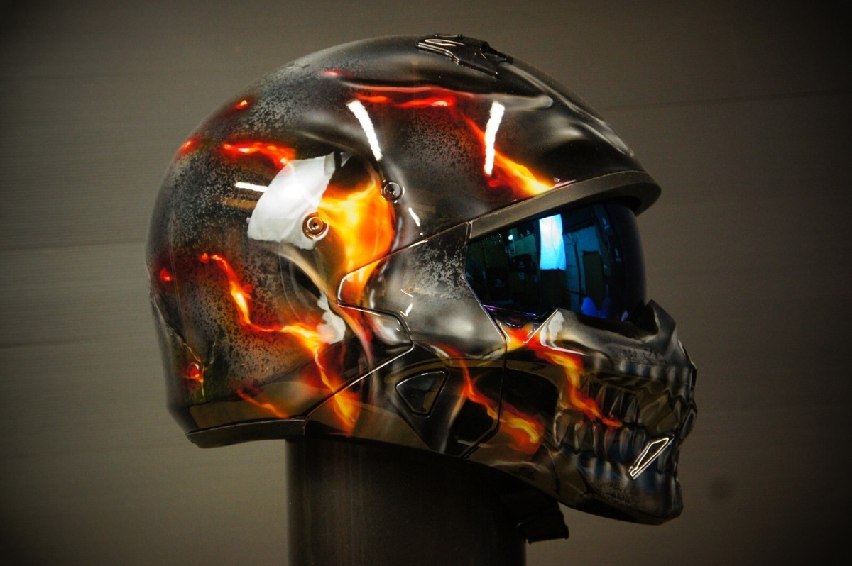 Cascos Aerografiados Cascos De Moto Personalizado Personalizar