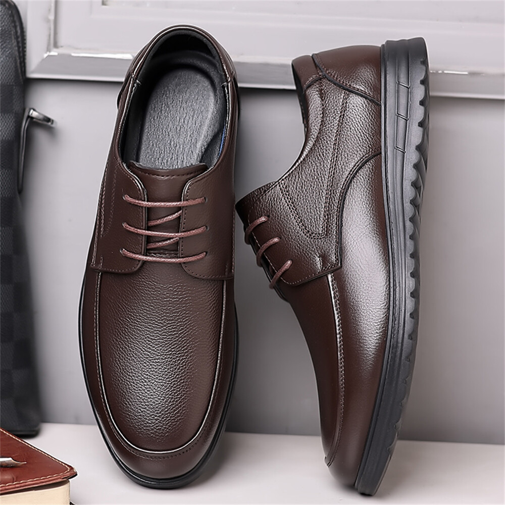 SAOLA Scarpe da lavoro uomo classiche stringate derby eleganti in pelle