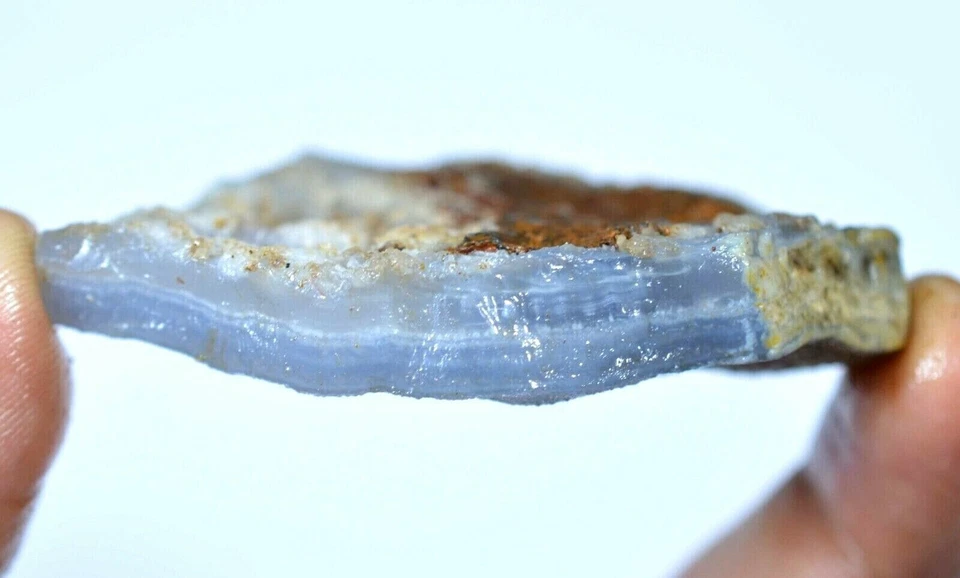 Espécimen áspero faceta calcedonia azul pavo 100 % natural de 221,20 quilates certificado AGL Foto 4 de 4