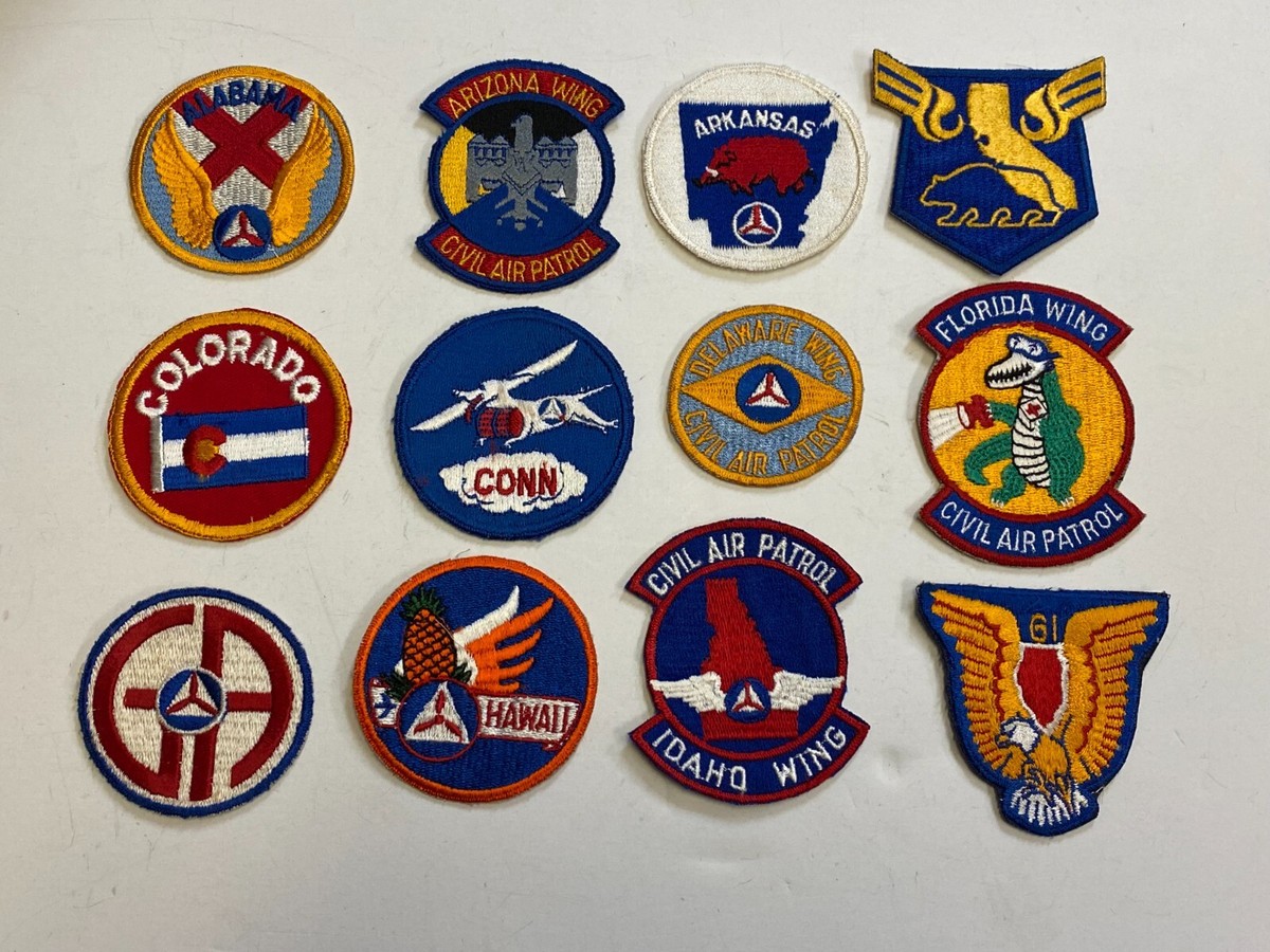 PK3057 1950s USAF Set 54 Civil Air Patrol CAP State Patches Except Alaska  L1D