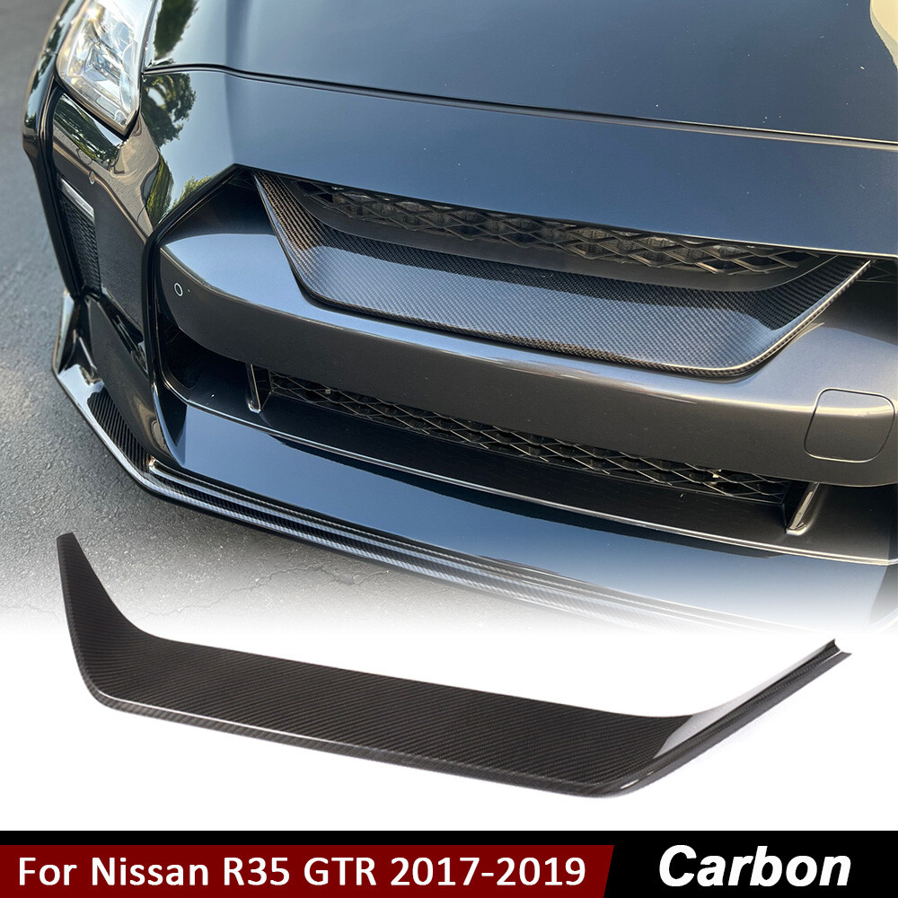 For Nissan R35 GTR 2017-21 DRY CARBON Front Bumper Grille Grill Vent Cover Trim