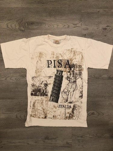 Print T Shirt Cream Color Mens Sz 